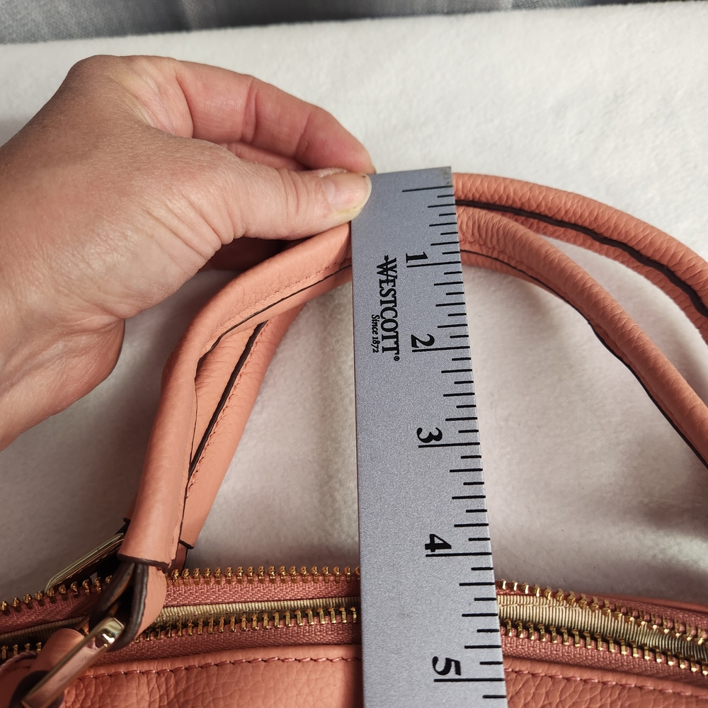 Ora Delphine Peach Leather Tote - Picture 12 of 13